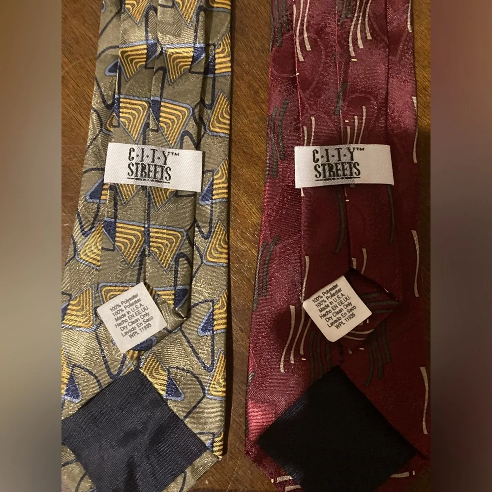 Boys Set of 2 City Streets Clip On Ties